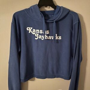 Pressbox Blue Kansas Jayhawks Women's Hoodie Size M